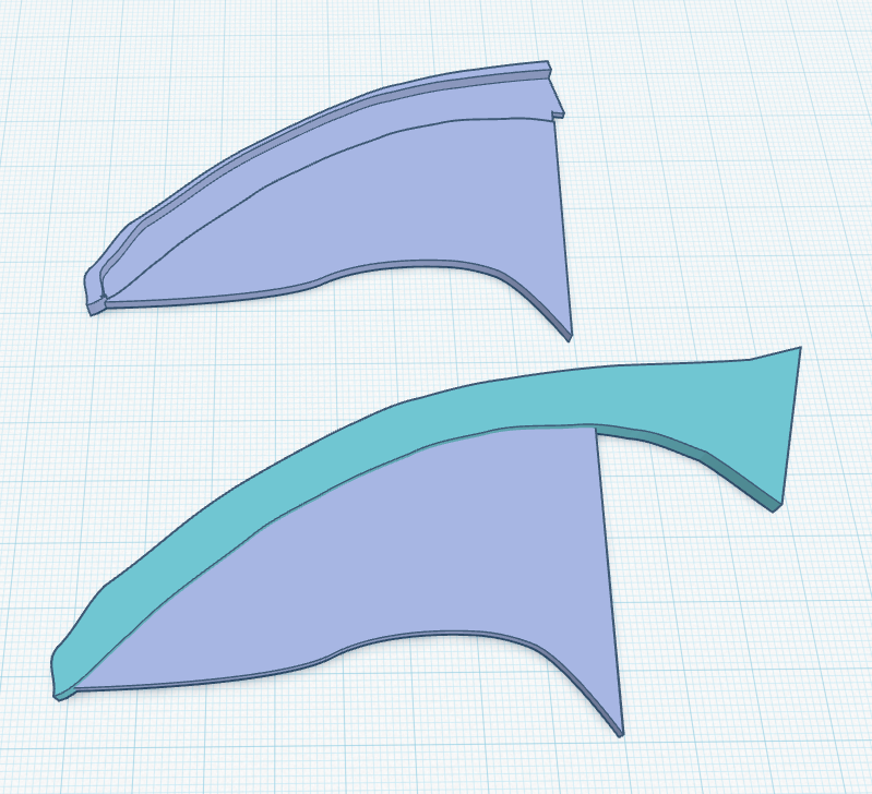 3d model of one of the attempts to adjust the fit of the visor